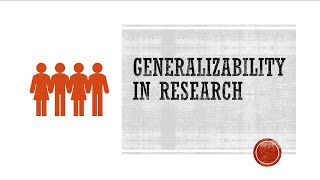 Generalizability in Research [upl. by Shiverick]