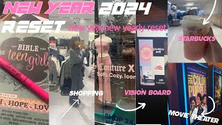 the ULTIMATE NEW YEAR 2024 RESET vision boardshoppingcleaningnails  MORE [upl. by Eylatan]