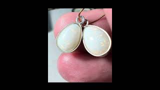 Coober Pedy Opal Sterling Silver Earrings [upl. by Pruchno]