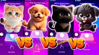 CUTE CAT VS CUTE DOG EMINEM HOUDINI VS CUTE CAT BELIEVER VS CUTE DOG DUA LIPA NEW RULES VS TILES HOP [upl. by Francisco291]