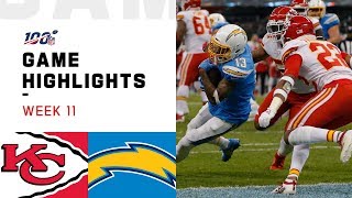 Chiefs vs Chargers Week 11 Highlights  NFL 2019 [upl. by Cristobal]