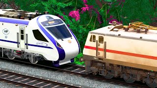 WAP7 SHUNTING VANDE BHARAT EXPRESS TRAIN  BUMPY RAILROAD  Train Simulator  Railwork  NTG GAMING [upl. by Suter]