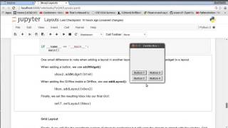 PyQt4 Python GUI 3 Layouts [upl. by Enilrae]