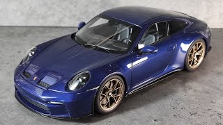 118 Norev Porsche 911 GT3 with Touring Package 2021 Blue metallic [upl. by Nelsen]