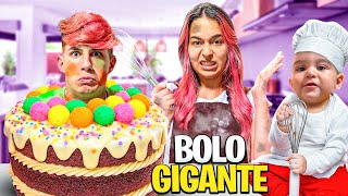 UM DIA SENDO CONFEITEIRA COM O DAVI bolo gigante [upl. by Maddox]