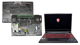 Czyszczenie układu chłodzenia w laptopie MSI GL65  wymiana pasty termoprzewodzącej  czyszczenie [upl. by Kenweigh]