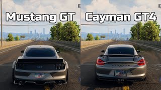 NFS Unbound Ford Mustang GT vs Porsche Cayman GT4  WHICH IS FASTEST Drag Race [upl. by Aicirtam]