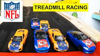 NFL MUSCLE CAR TREADMILL RACING\ 8 TEAMS [upl. by Hajidak]