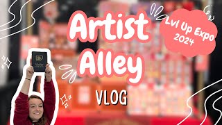 Artist Alley Vlog  First Time Artist Alley  Lvl Up Expo 2024 [upl. by Nivert]