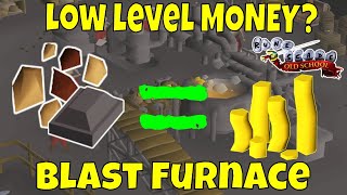 SMELTING Iron at Blast Furnace  OSRS Money Making [upl. by Nikral998]