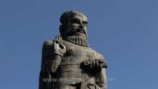 Closeup shot of Thiruvalluvar Statue Kanyakumari [upl. by Ciaphus]