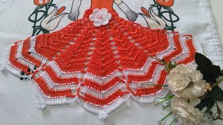 Saia de Crochê Para Boneca de Pano de Prato crochet [upl. by Zeuqcaj675]