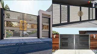 Modern Main Gate Design  Modern Home Iron Gate  Grill Gate  Steel Gate   Sliding Folding Gate [upl. by Yelhak636]