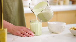 Pistachio Matcha Milk Recipe  Nama M1 PlantBased Milk Maker [upl. by Dlanar]