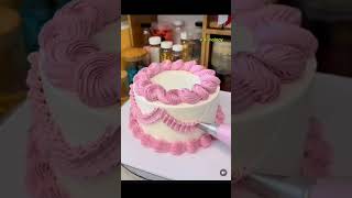 How to decorate cake by 6B nozzledishologycakecreamviralvideovideoviralviralshortscakedesign [upl. by Akisey]