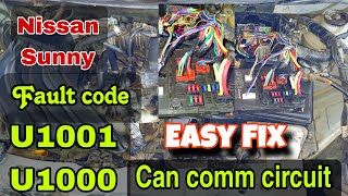 Nissan sunny U1001U1000 can comm circuit easy fix [upl. by Acinomad]