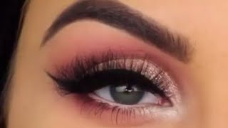 Pink Glitter Eye Makeup Tutorial [upl. by Allenotna]