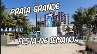 FESTA DE IEMANJÁ NA PRAIA GRANDE VILA MIRIM [upl. by Eicarg]