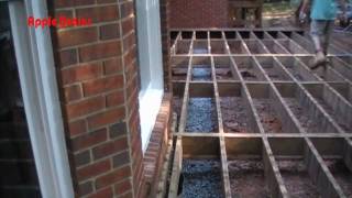 FRENCH DRAIN UNDER WOOD DECK Apple Drains Charlotte North Carolina [upl. by Tarttan]