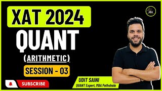 Day 05  XAT 2024  Crash Course  Quant Session 03  Udit Saini  Arithmetic [upl. by Corrianne]