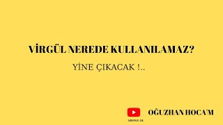 VİRGÜL NEREDE KULLANILAMAZ TYT  KPSS [upl. by Cammi996]