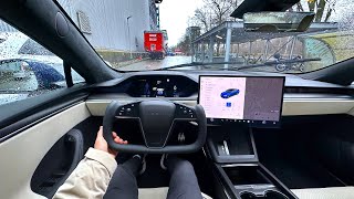 New Tesla Model S Plaid Test Drive POV 2023 [upl. by Tadich671]