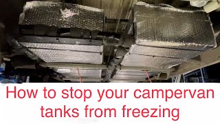 Water tank heater pad and wiring installation winterising your van [upl. by Llertnov]