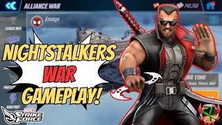 NIGHTSTALKER WAR GAMEPLAY  MARVEL Strike Force  MSF [upl. by Hauger]