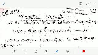 Integral Equations Iterated Kernel [upl. by Revned]