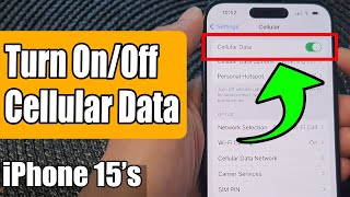 iPhone 1515 Pro Max How to Turn OnOff Cellular Data [upl. by Nolly]