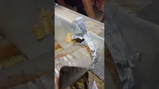 😬😩😬 MASSIVE gaps at the duct work homeinspection realestate lakeland florida hvac diy [upl. by Enilreug]