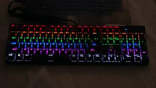 HP GK320 Wired RGB Mechanical Gaming Keyboard Light Effects in DETAIL [upl. by Cyma]