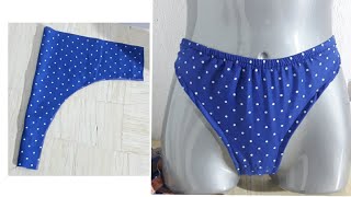 Cut And Sew Cotton Underwear Easily  5 मिनट में अंडरवियर की सिलाई सीखें  Easy Pantie Sewing [upl. by Neyugn]