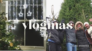 christmas tree farm amp travelling home  vlogmas day one [upl. by Annoyi]