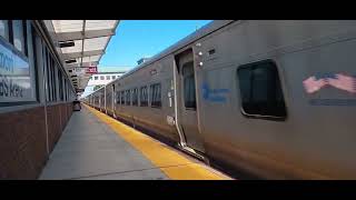 Elmont NY upclose  LIRR express train July 1 2024 2 [upl. by Nlycaj]