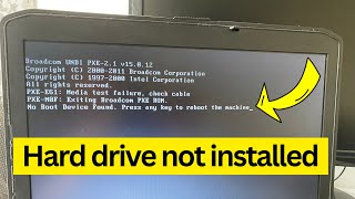 Solved Hard drive not installed error on laptop  Hard Drive Not Found [upl. by Ademla]