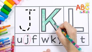 Learning the letters J K L  Learning uppercase and lowercase letters for toddlers [upl. by Nari]