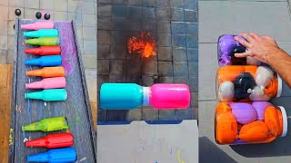 Breaking Glass Bottles  Breaking glass bottles 1 hour  Smash things [upl. by Lucien]