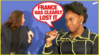 Chimamanda shuts a French journalist for asking racist question [upl. by Harak]