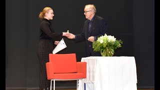 Presidentti Martti Ahtisaari Espoonlahden lukiossa [upl. by Kristel]