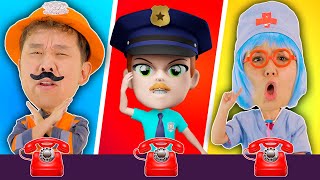 911 Rescue Service Policeman Doctor and Fireman   More Lights Baby Songs amp Nursery Rhymes [upl. by Htabmas]