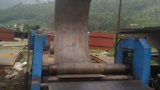 Plate rolling for surge shaft  Hydropower Nepal [upl. by Saltsman110]