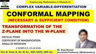 Conformal Mapping  Conformal Transformation  Mapping  Transformation in Complex Analysis [upl. by Aynos462]