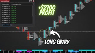 2700 Profit Day Trading With Footprints  Delta Trap Strategy Variation [upl. by Sperry]