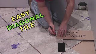 Diagonal tile tips and tricks to make ceramic ceramic tile installation easy [upl. by Rooney695]