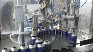 aerosol cans spary filling capping machine rotary filler capper for chemical エアロゾル充填マシンをキャッピング [upl. by Diella]