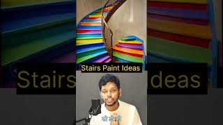 Stairs Paint Ideas ✅No Tiles Need 😱 shortsvideo [upl. by Munford]