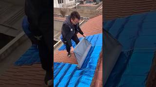 Roof leakage protection aluminium foil installation process [upl. by Ajak600]