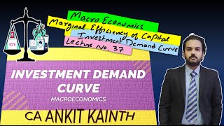 investment demand curve marginal efficiency of capital  irr economics lecture 37 macroeconomics [upl. by Him580]