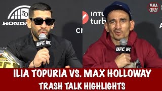 Ilia Topuria vs Max Holloway Trash Talk Highlights UFC 308 [upl. by Bertero625]